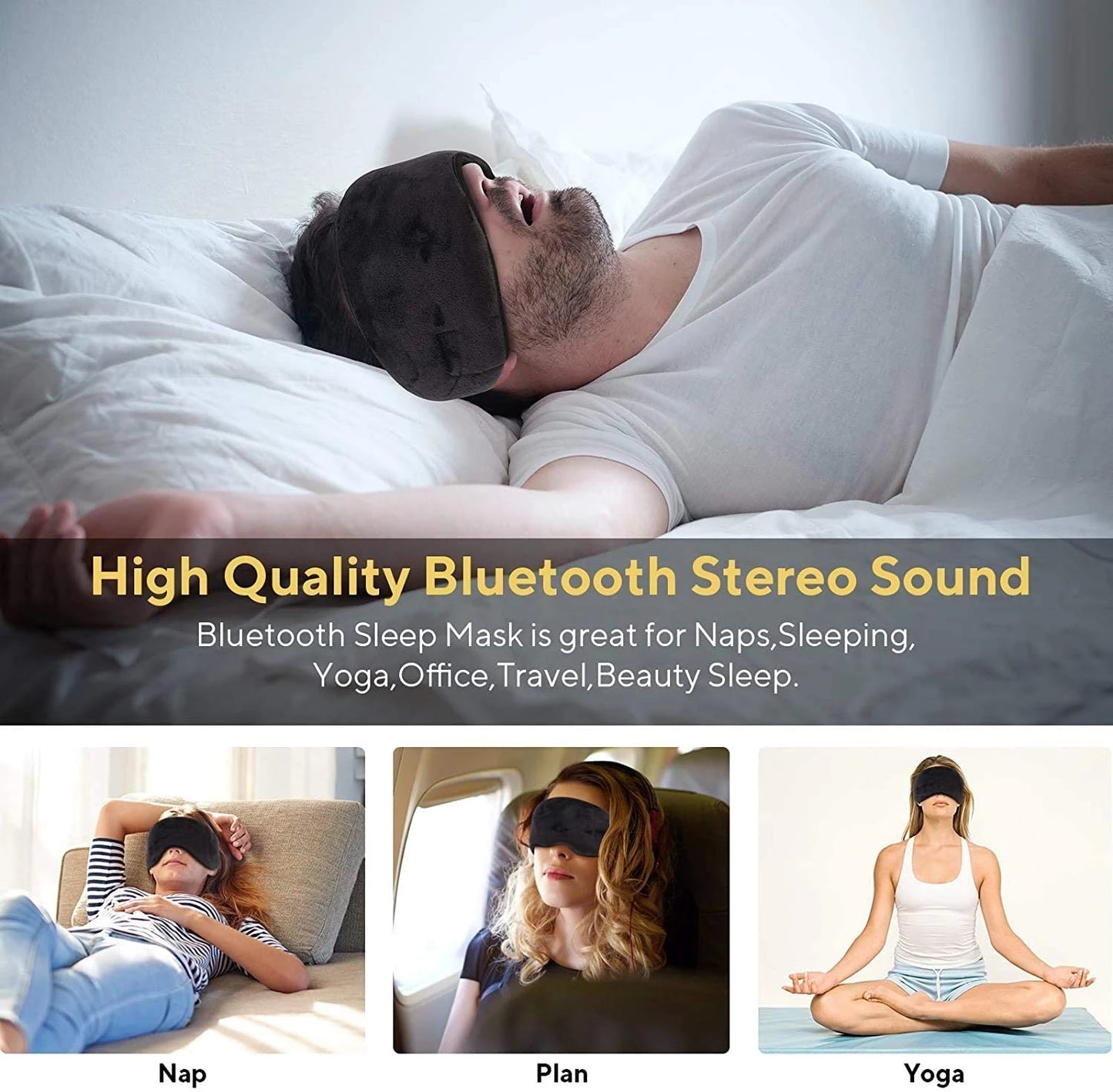 Pulsekart™ Deluxe Bluetooth SleepMask Headphones